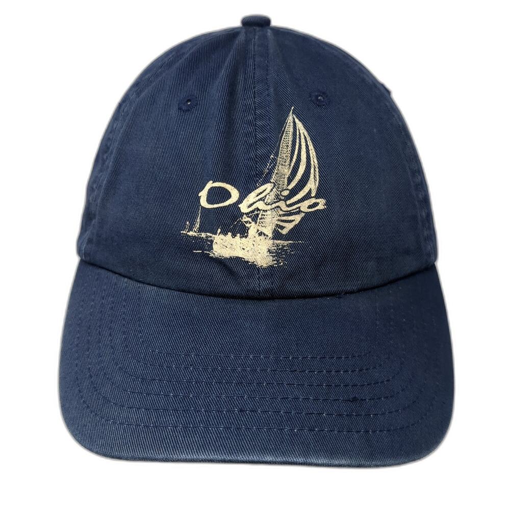 Ohio Slideback Baseball Cap Blue One Size Adjustable Solid Vent Holes